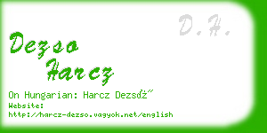 dezso harcz business card